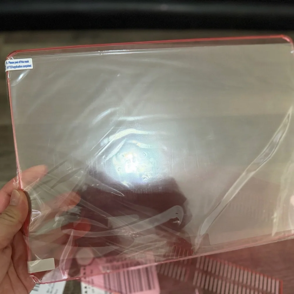 Clear Pink MacBook Shell Case